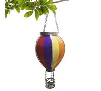 Solar Hot Air Balloon, Solar Powered Hot Air Balloon Hanging Lantern, Outdoor Hanging LED Light, Colourful Metal Solar Light, Waterproof Lanterns for Garden Patio Yard Traveling Decor