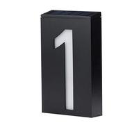 Solar House Number Light,KINGCOO Led Light Up Address Mail Box Door Signs Illumination Doorplate Solar Night Lamp House Number Outdoor Lighting Porch Lights (1)