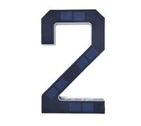 Solar House Number Sign, 12CM Solar LED House Number Sign Auto Light Sensor Waterproof Outdoor Address Plate Lamp For Villa Yard Garden Home for Home,Garden(4.7-inch digit 2)