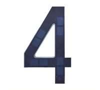 Solar House Numbers for Outside - Lighted House Numbers, LED Illuminated Address Sign with Dusk to Dawn Auto On/Off, IP65 Waterproof, No-Drill Adhesive or Screw Mount for Garage Fence (Style 4)
