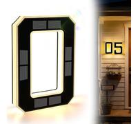 Solar House Numbers for Outside Lighted, Solar Address Sign Waterproof LED Illuminated Address Plaque, Auto On/Off Solar Powered House Numbers for Yard Garden Driveway Wall Mounted Easy Install (0)