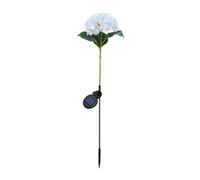 Solar Hydrangea Garden Light, Waterproof Outdoor LED Flower Lamp, 81cm Adjustable Stem Stake for Patio Lawn Pathway Decor White A