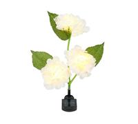Solar Hydrangea Stake Light - 30 LED Warm White Garden Light, Outdoor Solar Flower Light for Pathway, Patio, Lawn & Flower Beds, Decorative Garden Stake Lighting