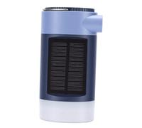 Solar Inflatable Air Pump with LED Light | compact design, rechargeable 4000mAh battery, portable for camping, dual nozzle kit, lightweight plastic material