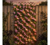 Solar Inlit Pink Blossom Garden Trellis