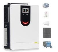 Solar Inverter 6.2KVA Pure Sine Wave, 60-450VDC Input, 220V Output with Built-in Charge Controller, 6200W Battery Charger for Off-Grid Solar Systems