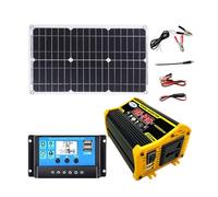 Solar Inverter Kit - 4000W 12V to 110V/220V Converter with 30A Charge Controller & 18W Solar Panel | Portable Off-Grid Generator for Home, RV, Emergency Backup