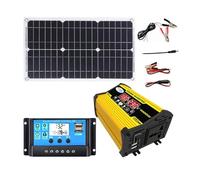 Solar Inverter Kit - 4000W 12V to 110V/220V Converter with 30A Charge Controller & 18W Solar Panel | Portable Off-Grid Generator for Home, RV, Emergency Backup