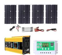 Solar Inverter Kit with 100W Panel & 50A Controller - Portable Power Storage for Home & Outdoor Use