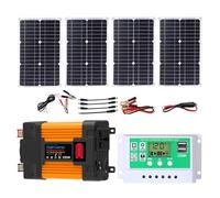 Solar Inverter Kit with 50A Controller and 100W Solar Panel, Home Grid System for Outdoor Power, 4000W/6000W, 12V-220V