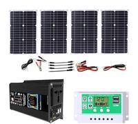 Solar Inverter Kit with Panel and Controller - Portable Power Storage System for Home and Outdoor Use