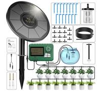 Solar Irrigation System with Automatic Watering Computer TRJZWA 2025 Latest Drip Irrigation System Kit for Garden,Balcony,Greenhouse,Garden Watering System Supports 15 Potted Plants with 15 Meter Hose