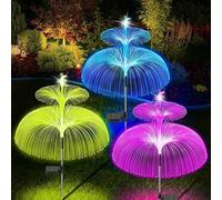 Solar Jellyfish Lights 3 Pack Solar Garden Lights Double-Layer Jellyfish | Decorative 7 Color Changing Landscape Decoration Solar Outdoor Lights for Garden Pathway Yard