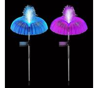 Solar Jellyfish Lights - Garden Path Lights, Outdoor Decorative Lighting | Color Changing Solar Yard Lights, Waterproof Lawn Festival Decor, Jar Lights