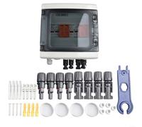 Solar Junction Box DC 2 String Solar PV Combiner Box, 8/12Modules 2In 2Out For Protection PV IP65 (DC 2-String 12M T2 1000V)