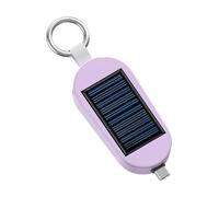 Solar Keyring Mobile Phone Charger, 3000 mAh Portable Solar Power Bank, Phone Charger, Phone Tablet Key Chain Charger Type C, with Carabiner Emergency Power Supply, for Outdoor Travel