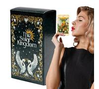 Solar Kingdom Tarot, Psychological Oracles Deck, 4.13x2.48 Inches Fortune Cards with Vibrant Imagery, Paper Divination Tools, Oracle Bundle with Insight Feature, Spiritual Supplies for Future and Past