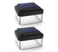 Solar Lamp GreenBlue LED Post Cap 80x80mm 2x GB127