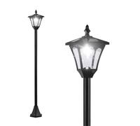 Solar Lamp LED Post Light 5 Height Adjustments, UV Resistant, Ground Spike & Bolt Mount, for Garden, Patio, Lawn, Pathway, Outdoor Home Decor Security