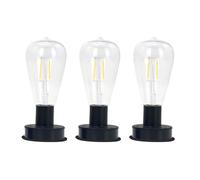 Solar Lamp Replacement Set LED Bulbs Warm Light Waterproof Solar Lamp Bulbs for Outdoor Lights and Home Decor Light Replacement
