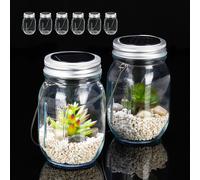 Solar lamp Solar light Solar lantern 0.5 l 4 LEDs Solar glass 600 mA