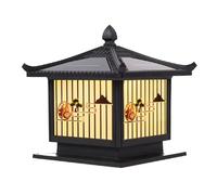 Solar Landscape Lighting 1 Pack Outdoor Solar Lamps European Square Yard Pillar Lamp Cast Aluminum Housing for Garden Post Pole Mount