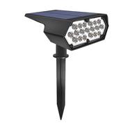 Solar Landscape Spotlights 19LEDs Spot Light Wall Lamp 2-in-1 Outdoor Solar Landscaping Lights IP65 Rate for Patio Garden Lawn Villa Yard Pathway Decoration