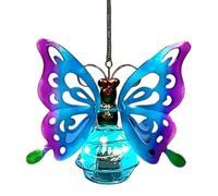 Solar Lantern, Butterfly Shaped Light, Hangable Outdoor Utility with Sturdy Layer, Waterproof Decorative Accent with Refined Texture, 13.5x6.5x10cm Garden Category, Patio Accessory for Yard