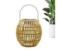 Solar Lantern - Hangable Weatherproof Rattan Light, Boho Outdoor Lantern | For Garden Pathway Patio Yard Home Porch Fence Gate Wall Deck Tree Landscape Decoration Waterproof Decorative LED Lighting