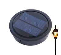 Solar Lantern Light Replacement Top, Solar Panel Light Parts, Solar Panel Lantern Lid Round Solar Lights Replacement Part, Waterproof and Automatically On/Off, High-Efficiency, for Walkway, Patio