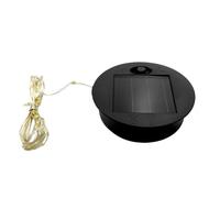 Solar Lantern Light Replacement Top with 7cm Panel Lantern Lid Lights, Round Solar Light Replacement Panel for Outdoor Hanging Lanterns