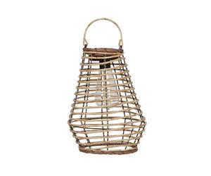 Solar Lantern 'Maris', Natural, Artificial Rattan, 27 x 15 x 15 cm