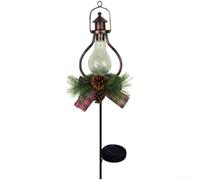 Solar Lantern Outdoor Garden Iron Classic Horse Design(Christmas Edition) | Solar powered, 6-12h runtime, no wiring needed, energy saving, classic horse silhouette