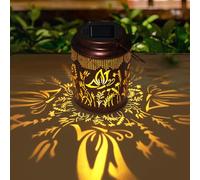 Solar Lantern Outdoor Hanging Garden Metal Butterfly Light Waterproof