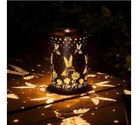 Solar Lantern Outdoor Hanging Garden Metal Hummingbird Light Waterproof