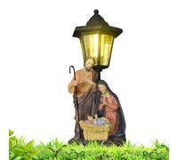 Solar Lantern, Outdoor Lanterns Jesus Garden Lights, Nativity Scene Ambient Lighting, Outside Decorations Garden Decor for Porch Patio Pathway