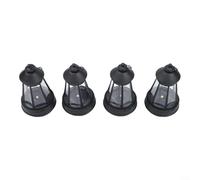 Solar Lantern Replacement Lights 4 Pack 13x7.5cm Hexagonal Acrylic Shade Weatherproof Outdoor Lamp Black Efficient Solar Charging Hanging Hook for Garden Statue Yard Decor
