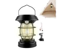 Solar Lantern | Waterproof Portable with Handle - Rechargeable Solar Lamp for Outdoor - for Indoor Home Patio Balcony Climbing Hiking Fishing