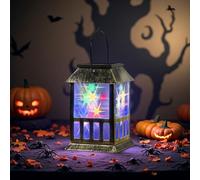 Solar Lanterns Battery Powered Lights, 1 Pack Hanging Solar Garden Lights Outdoor Waterproof Auto On Off for Yard Patio Lawn Table Fence Ornaments Halloween Christmas Decor