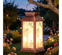 Solar Lanterns for Outside - OxyLED Solar Garden Lanterns Outdoor Lights Auto On/Off Waterproof IP44 Warm White Ideal for Patio, Pathway & Christmas Decor Cardinal - Gardening Gifts for Women