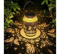 Solar Lanterns Light, Butterfly Flower Solar Lanterns Outdoor Garden Ornaments, Gardening Presents for Mum Grandma Her, Hanging Solar Lanterns for Patio Lawn Yard Decor, Birthday Gifts Unique