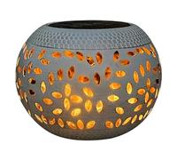 Solar Lanterns Light Garden Outdoor Solar Powered Waterproof Decorative Lanterns for Garden Lantern Outdoor Hollow Vintage Metal Lantern for Outside Table Patio Balcony