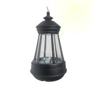 Solar Lanterns Outdoor - Hanging Solar Lights for Courtyard and Walkway with Smart Dusk to Dawn Sensor | ABS Weatherproof Casing, 800mAh Battery Capacity, Path Front Porch Balcony Black