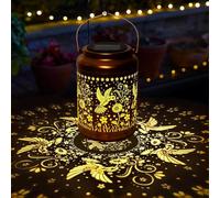 Solar Lanterns Outdoor Home Garden Decor Waterproof Hummingbird Decorative Lights Hanging Solar Lantern Gardening Gift for Outside for Yard, Patio, Backyard, Farm Gifts for Women Mom Grandma