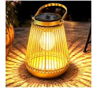 Solar Lanterns Outdoor Waterproof - Brighter Hanging Solar Lantern Lights with 3000K Warm Glow, Decorative Solar Lights for Garden Patio Yard Pathway Tree Tabletop, Ideal Gifts (1pack, conical)