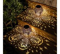 Solar Lanterns Outdoor Waterproof Garden Decorative Lights Owl Hanging Solar Lanterns for Patio, Table, Pathway, Balcony, Lawn, Yard Decor 2 Pack