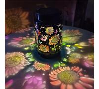 Solar Lanterns Outdoor Waterproof, Hanging Solar Lights for Outside, Colorful Sunflower Glow Solar Garden Lantern, Outdoor Decor for Patio, Outdoor Patio Decor & Garden Decor (A-1)
