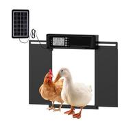 Solar Large Automatic Chicken House Door, with Timer and Light Sensor, Intelligent Anti-Pinch Function, Programmable LCD Screen and Remote Control, Solar Power and U+B Two Power Supply Methods