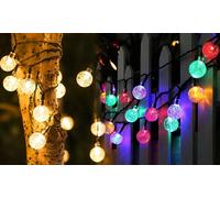 Solar LED Bulb Fairy Lights 5m: Multi colour/Two