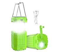 Solar LED Camping Light - Large Capacity 3000mAh Solar Hand Crank Flashlight | 8 Hours Runtime, Foldable USB Phone Charger